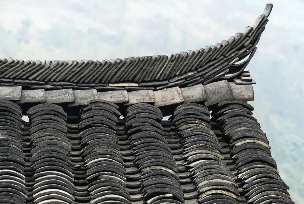 韓国伝統建築の屋根線