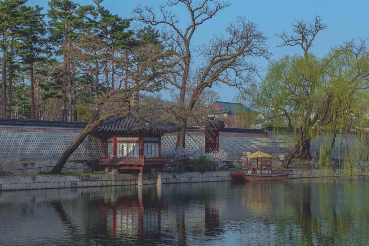 jardim tradicional do palácio coreano
