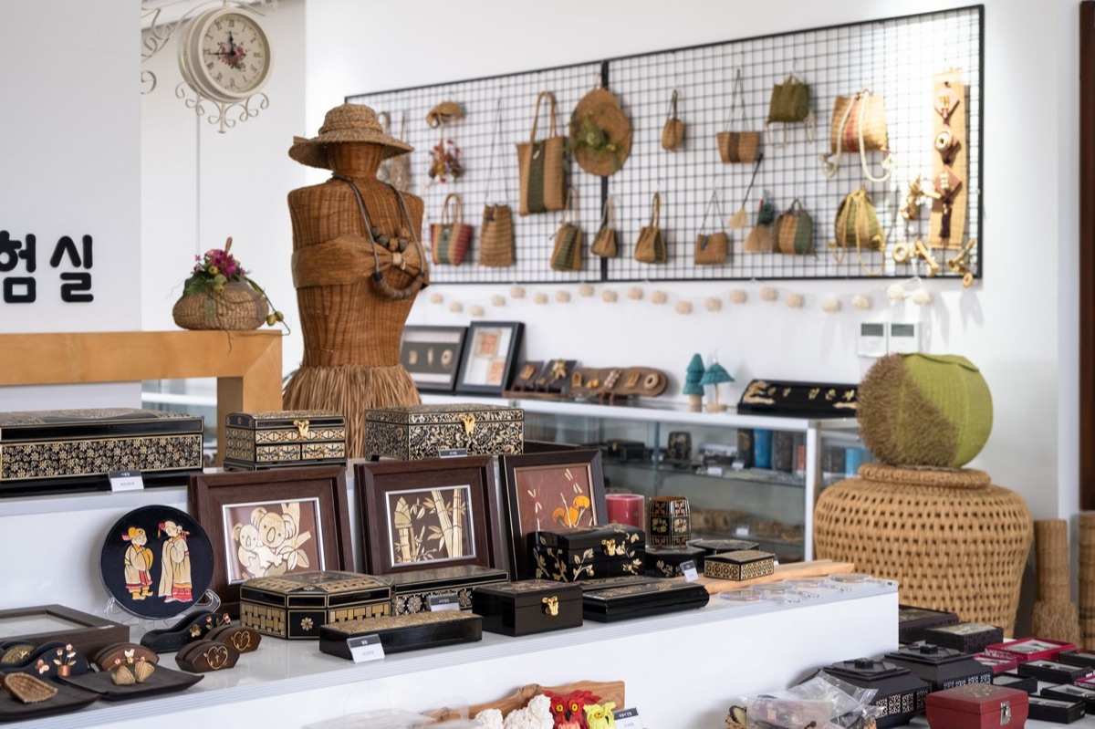Korean souvenir shop interior