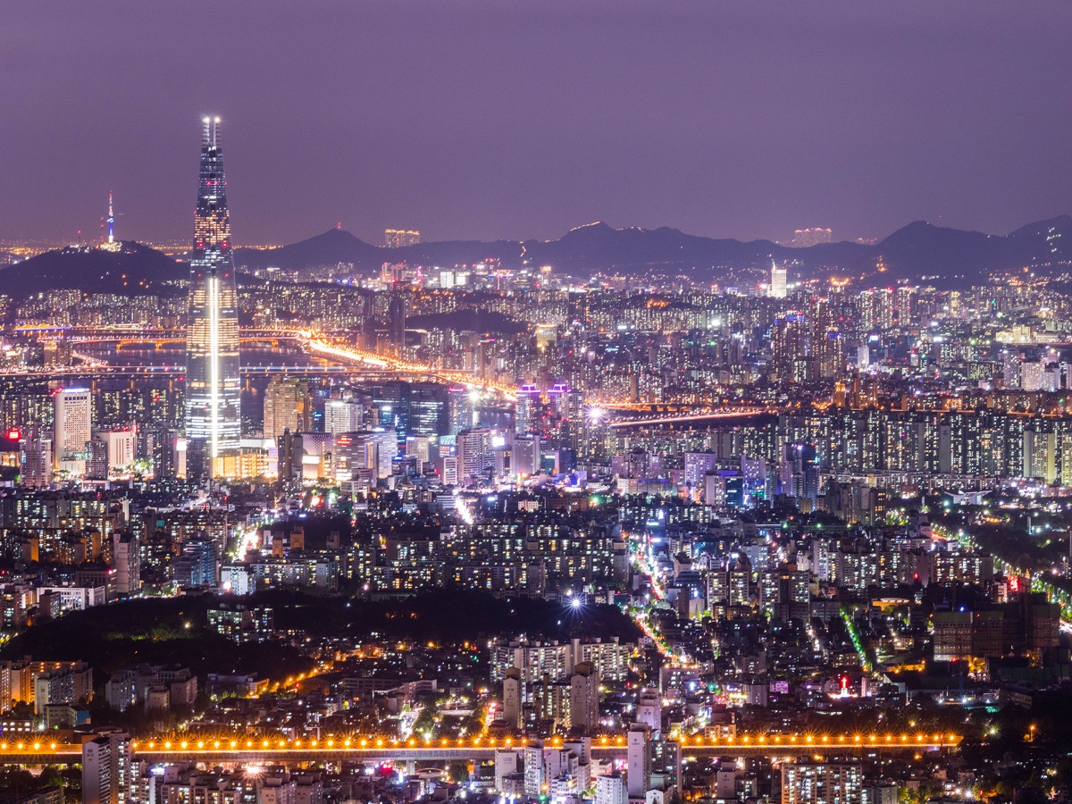 Seoul skyline at night