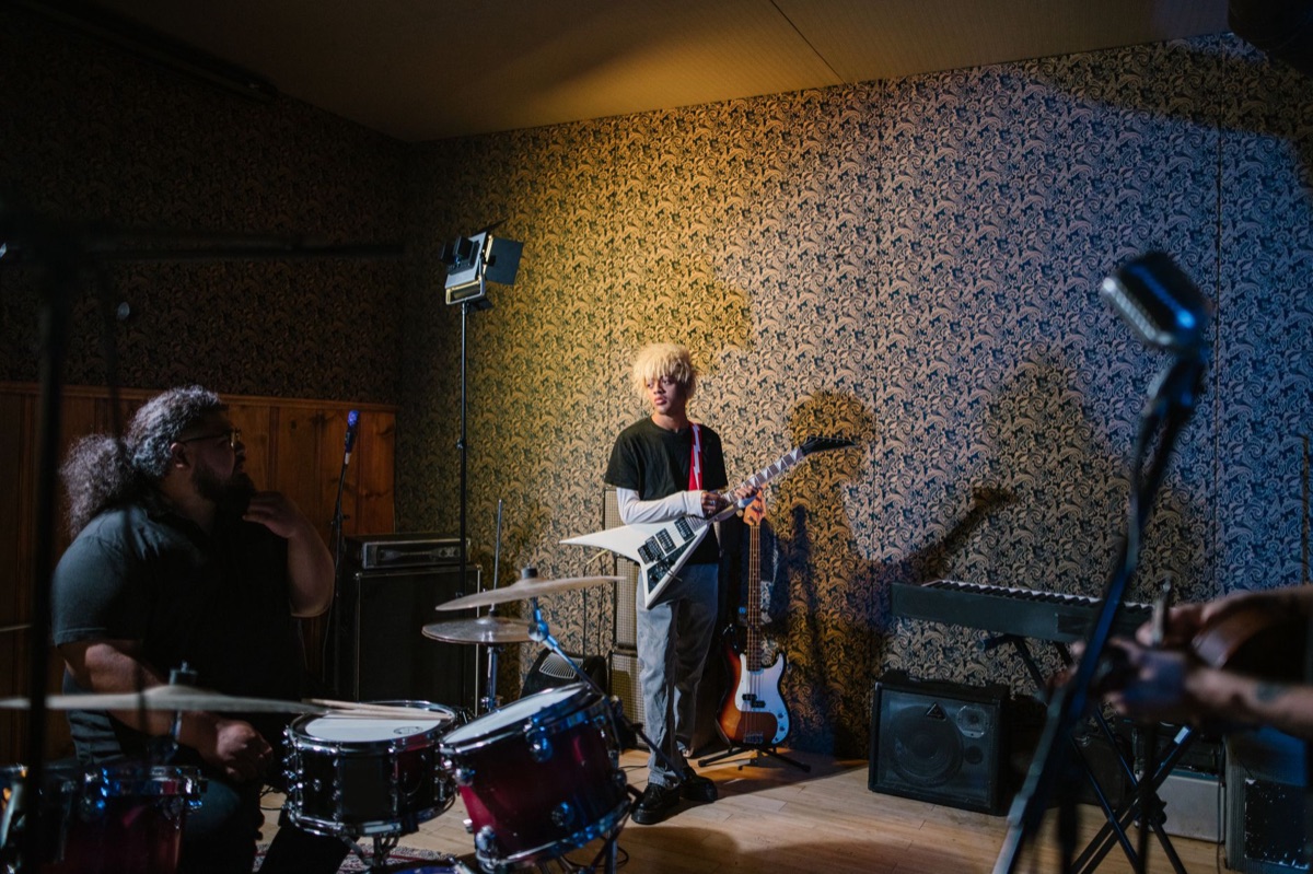K-pop group practicing in Seoul studio