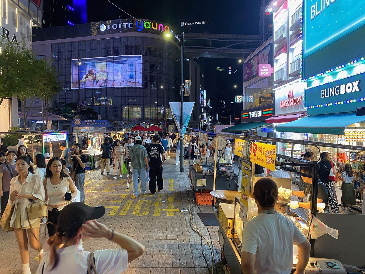 nuit de Seoul marché