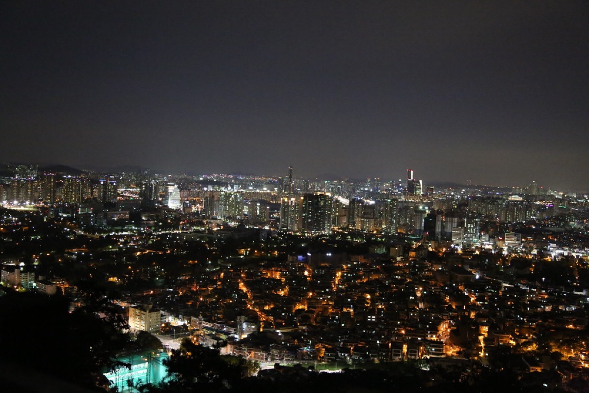 Seoul skyline at night