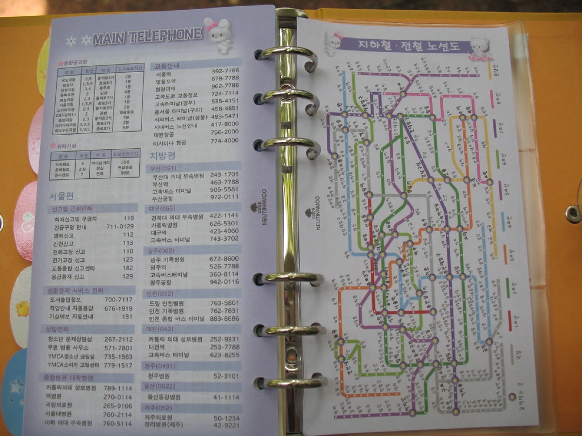 Mappa di Seoul con linee e fermate indicate