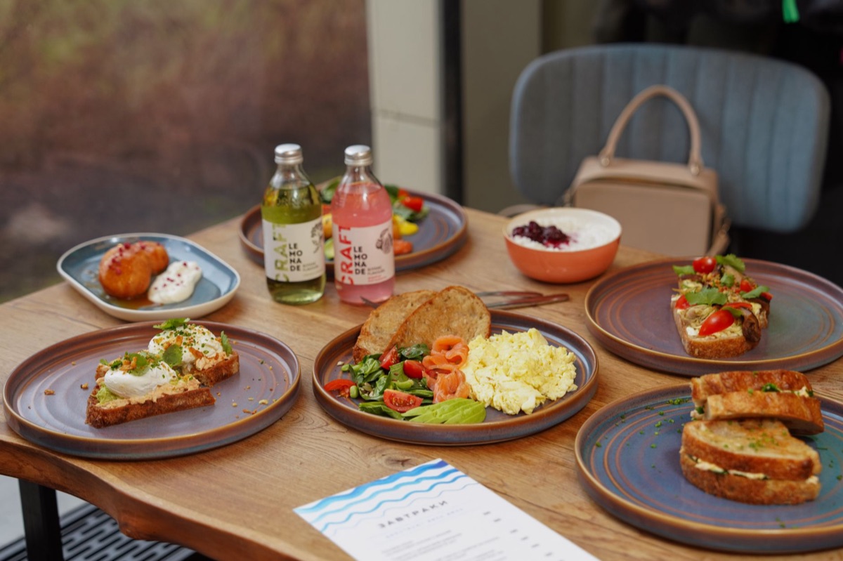 Modern healthy breakfast menu