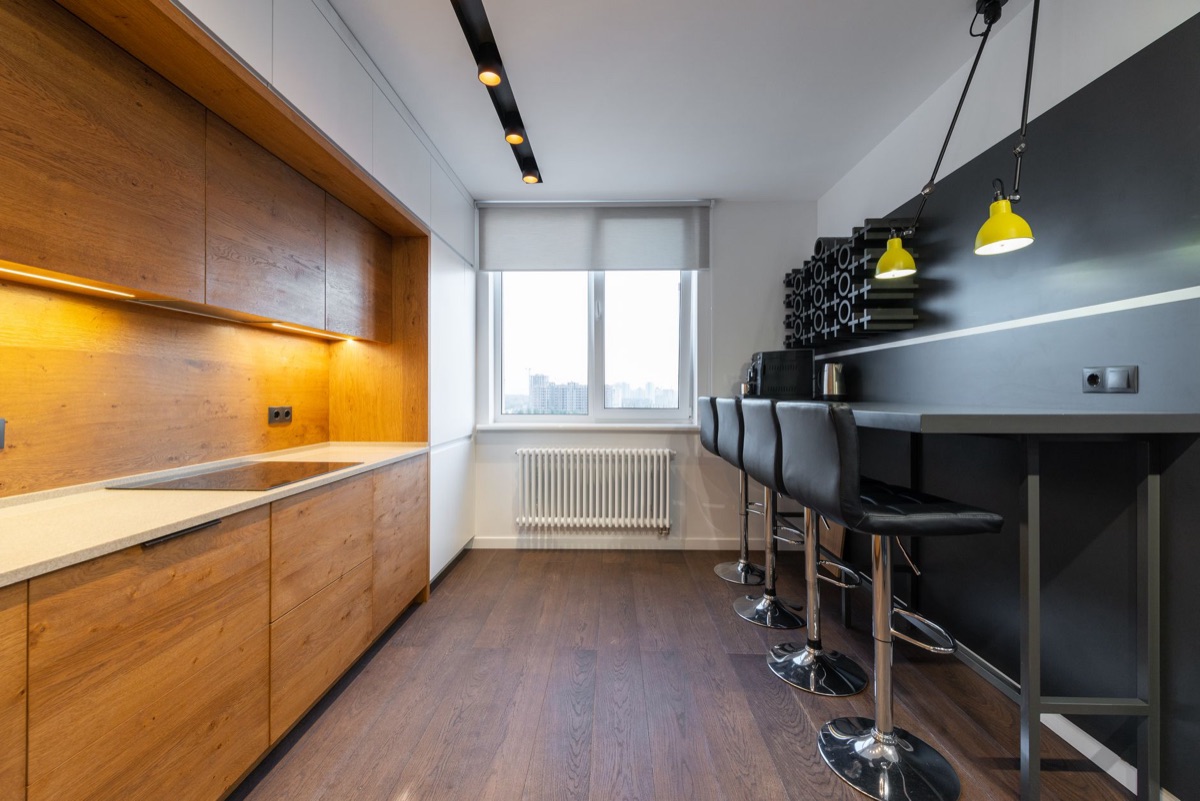 modern breakfast counter with gimbap