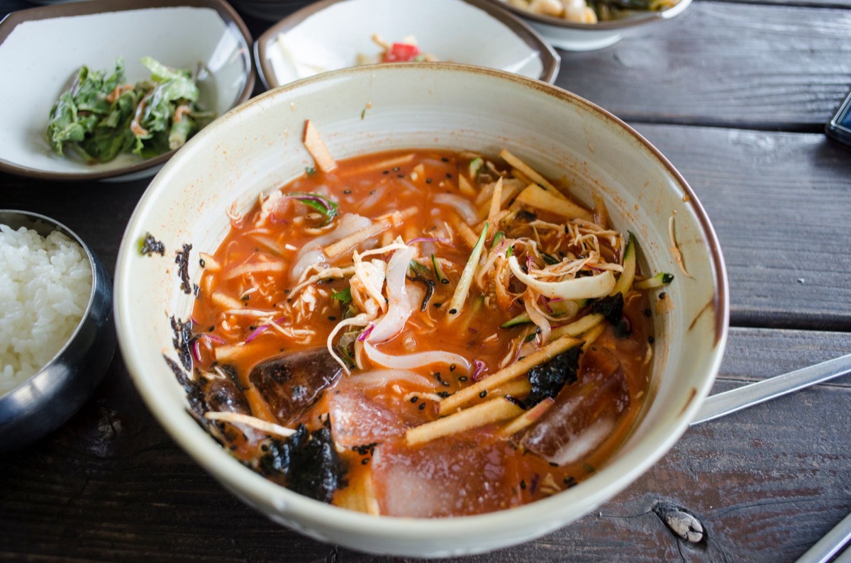 한국식아침 테이블