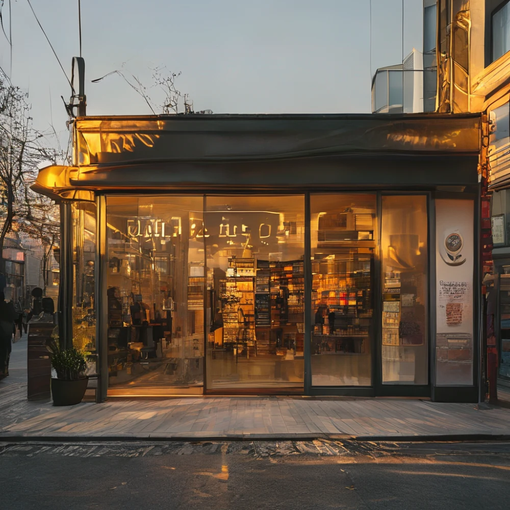 Seoul pop-up store exterior showcasing trendy fashion and lifestyle items