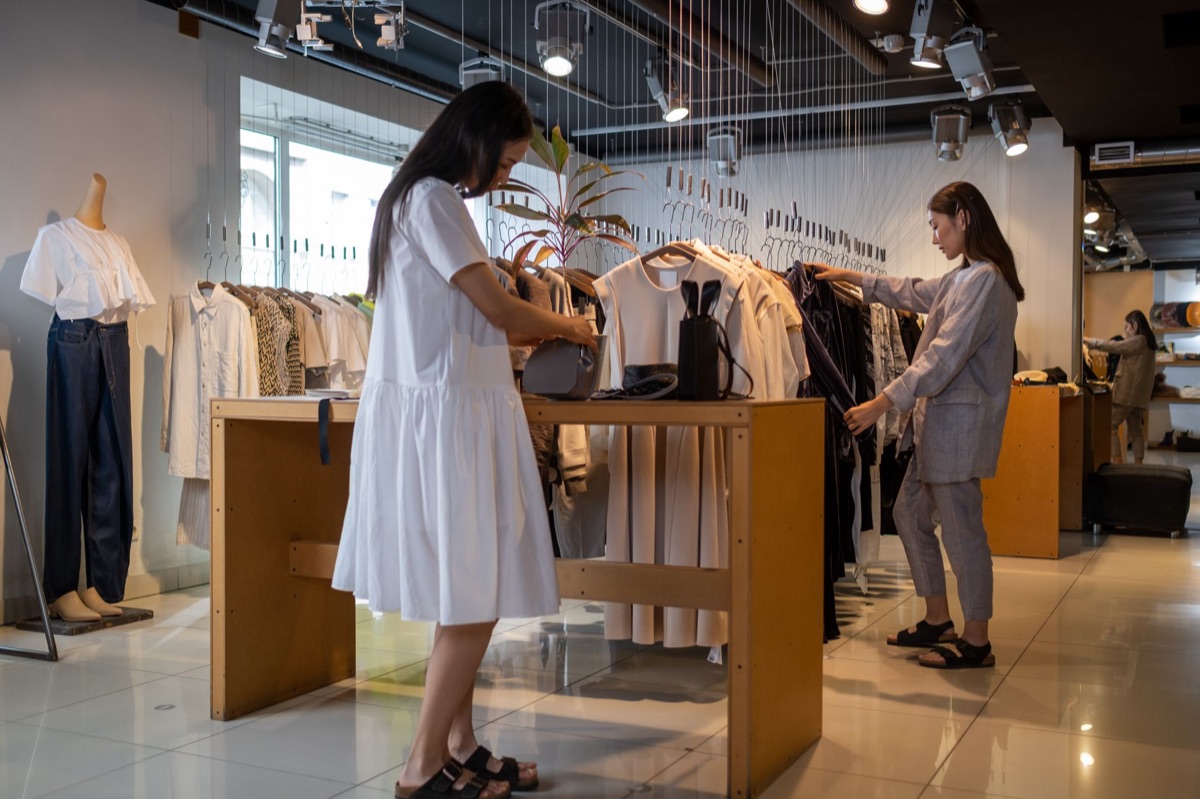 Seoul pop-up store interior with a mix of fashion brands and urban architecture