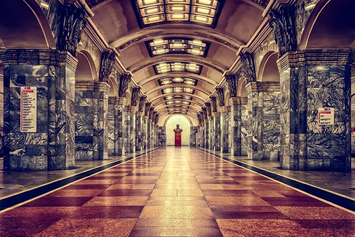 railway station, subway, train station, metro station, saint petersburg, st petersburg, russia, architecture, urban, platform, train station, russia, russia, ru