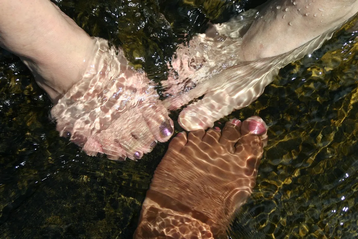 feet, water, refreshing, spa, nature, friendship, girl, woman, people, summer, female, group, friends, toes, brown water, brown summer, brown group, brown spa,